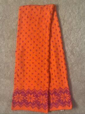 GAP Orange and Purple Knit Winter Scarf